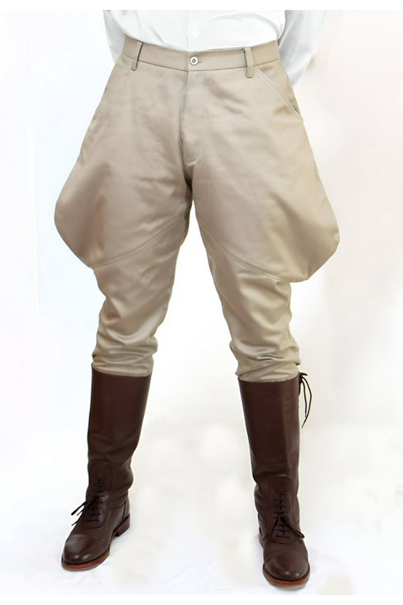 Womens Beige Jodhpurs – Baggy Riding Pants for Horses and Hunting Adventures