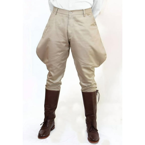 Womens Beige Jodhpurs – Baggy Riding Pants for Horses and Hunting Adventures