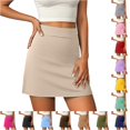 thumbnail image 1 of Womens Beige Tennis Skirt Flowy Golf Skorts Built in Shorts Mini Golf Skirts S, 1 of 6