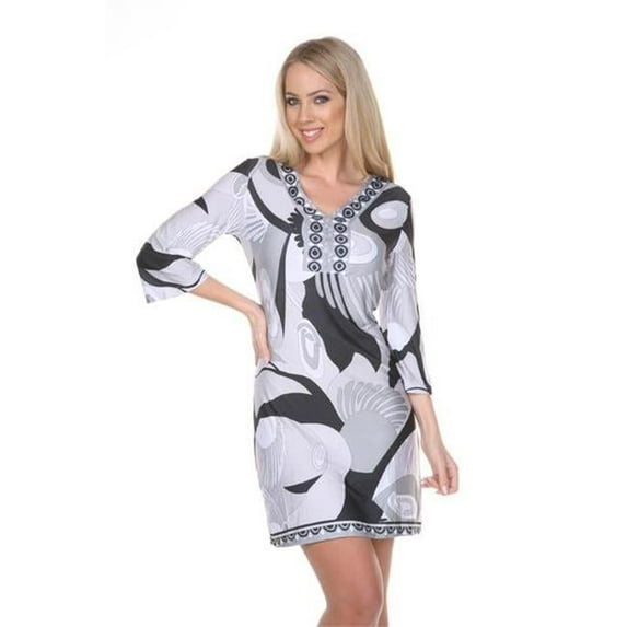 Womens Belinda Dress- Black & Grey - Medium