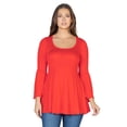 thumbnail image 1 of Womens Bell Sleeve Flared Tunic Top, 1 of 11