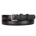 thumbnail image 1 of Maikun Women's Belts Skinny Leather Pin Buckle Simple Waist Black Belt for Women, Size 32-34", 1 of 8