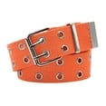thumbnail image 1 of Womens Belts qinhaie Double Grommet Hole Buckle Design, Wide Fabric Waist Belt, Casual Adjustable Strap for Jeans Pants Shorts, Daily Fashion Accessories, 1 of 1