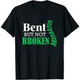 thumbnail image 1 of Womens Bent But Not Broken Scoliosis Warrior Awareness T Shirt Black 4X-Large, 1 of 5