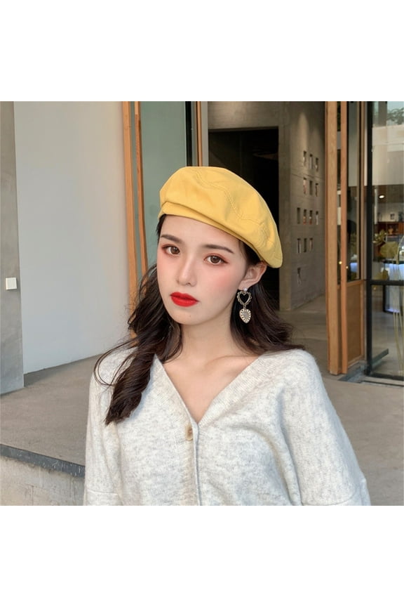 Womens Beret Summer Thin British Retro Trendy Painter's Bud Hat