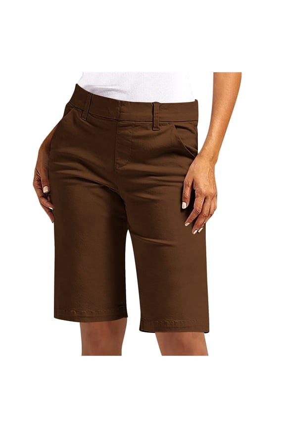 Womens Bermuda Golf Shorts Quick Dry Active Shorts with Pockets, Athletic and Breathable