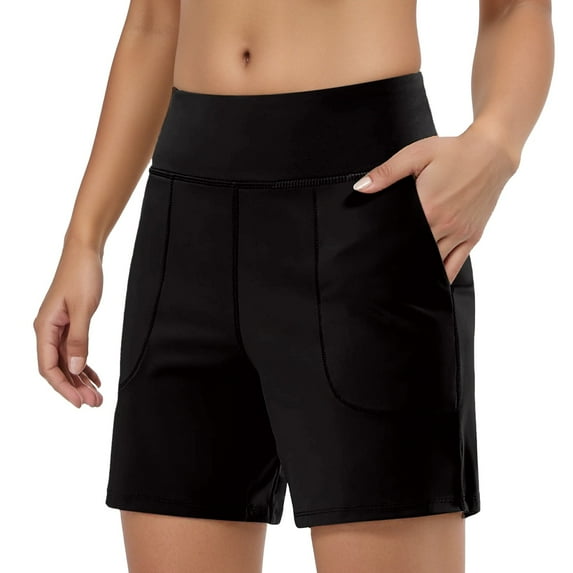 Womens Bermuda Shorts Big High Waisted Long Yoga Athletic Workout Baggy Dressy Casual Womens Jorts with Pockets S-2XL