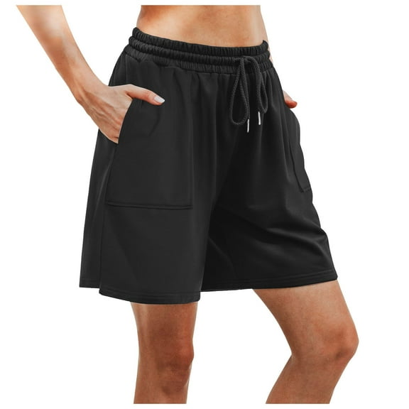 Womens Bermuda Shorts Cotton Sports Summer Loose Sports Trendy Casual Shorts S-2XL