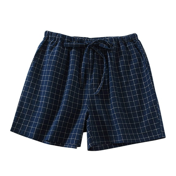 Womens Bermuda Shorts Cotton Spring/Summer Thin Loose Fitting Simple Checkered Home Pants Baggy Dressy Casual Womens Jorts M-XL