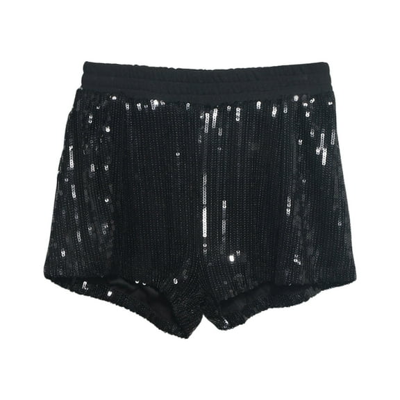 Womens Bermuda Shorts Girls Glitter Glitter Bling Patchwork Elastic Waist Pants Ed To Look Wide Leg Pants Baggy Dressy Casual Womens Jorts One-Size