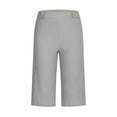 thumbnail image 1 of Womens Bermuda Shorts Golf Short Pull On 7 Inch Inseam Jorts Mid Rise Stretch With Pockets Khaki Utility Comfort Hiking Gray 2XL, 1 of 8