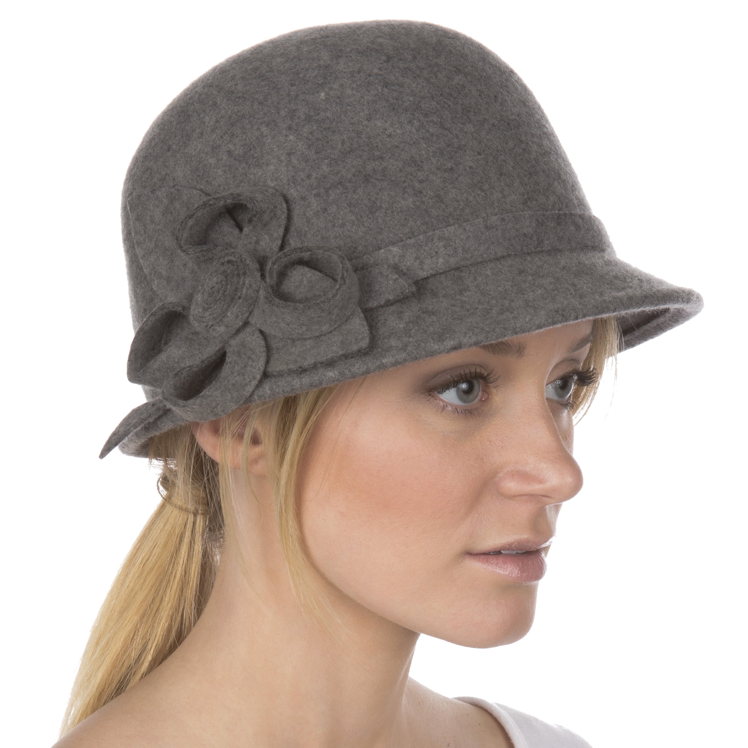 Womens Bernadette Vintage Style 100% Wool Cloche Bucket 