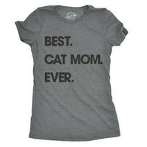Womens Best Cat Mom Ever T shirt Funny Mothers Day Cute Gift for Kitty Lover Womens Graphic Tees
