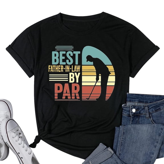 Womens Best Father-in-Law by Par Sweatshirt, Best Grandpa By Par Golf Sweatshirt, Father's Day Sweatshirt,Best Dad Sweatshirt Black Small