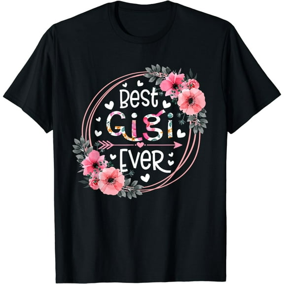Womens Best Gigi Ever Announcement Mothers Day Grandparents T-Shirt