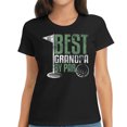 thumbnail image 1 of Womens Best Grandpa By Par Father's Day Golf Grandad Golfing Gift T-Shirt Black 2XL, 1 of 5