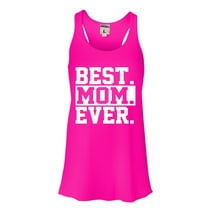 Womens Best Mom Ever #1 Mom World's Best Mom Mother's Day Flowy Racerback Tank Top T-Shirt