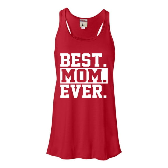 Womens Best Mom Ever #1 Mom World's Best Mom Mother's Day Flowy Racerback Tank Top T-Shirt