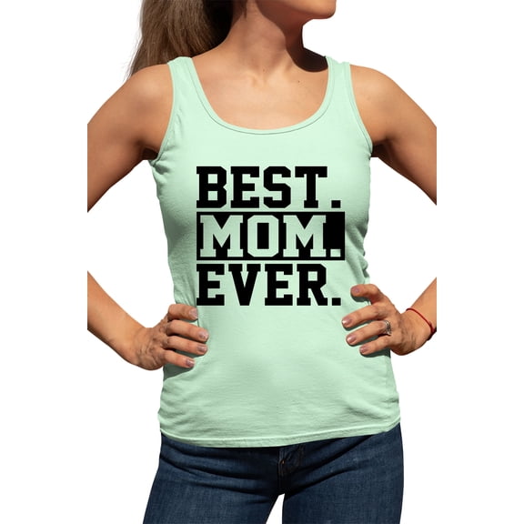 Womens Best Mom Ever #1 Mom World's Best Mom Mother's Day Racerback Tank Top T-Shirt