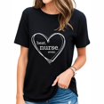 thumbnail image 1 of Womens Best Nurse Ever T-Shirt (XL Hearts for National Nurses Day) Black, 1 of 5