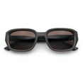 thumbnail image 1 of Womens Beveled Rectangle Mod Hipster Plastic Fashion Sunglasses All Brown, 1 of 8