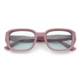 thumbnail image 1 of Womens Beveled Rectangle Mod Hipster Plastic Fashion Sunglasses Pink - Blue, 1 of 8