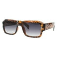 thumbnail image 1 of Womens Beveled Rectangular Frame Sunglasses Designer Style UV 400 Tortoise, 1 of 4