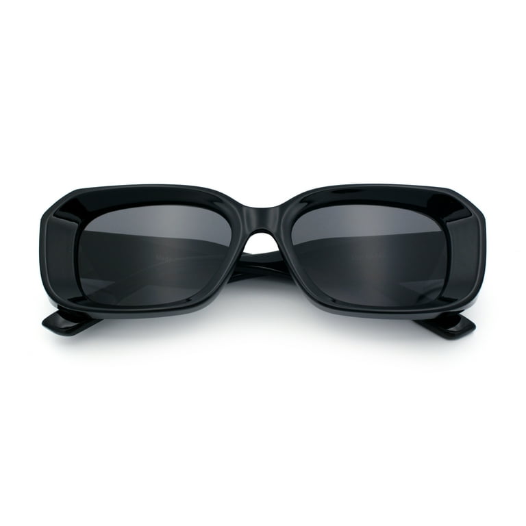 Womens Beveled Thick Plastic Narrow Rectangle Mod Fashion  display picture 2