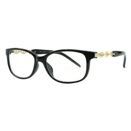 Womens Bifocal Reading Glasses Magnified Reader Clear Lens Black +1.50