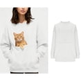 thumbnail image 1 of Womens Big Pouch Hoodie Animal Holder Hood Fashionable Long Sleeve Oversized Pocket Dog Hoodie for Women Fall Clothes, 1 of 8