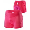 thumbnail image 1 of Womens Cycling Shorts with Padding Stretch Breathable Biker Underwear Pink L, 1 of 10