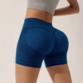 thumbnail image 1 of Womens Biker Shorts High Waist Booty Lifting Compression Athletic Shorts Blue, 1 of 6