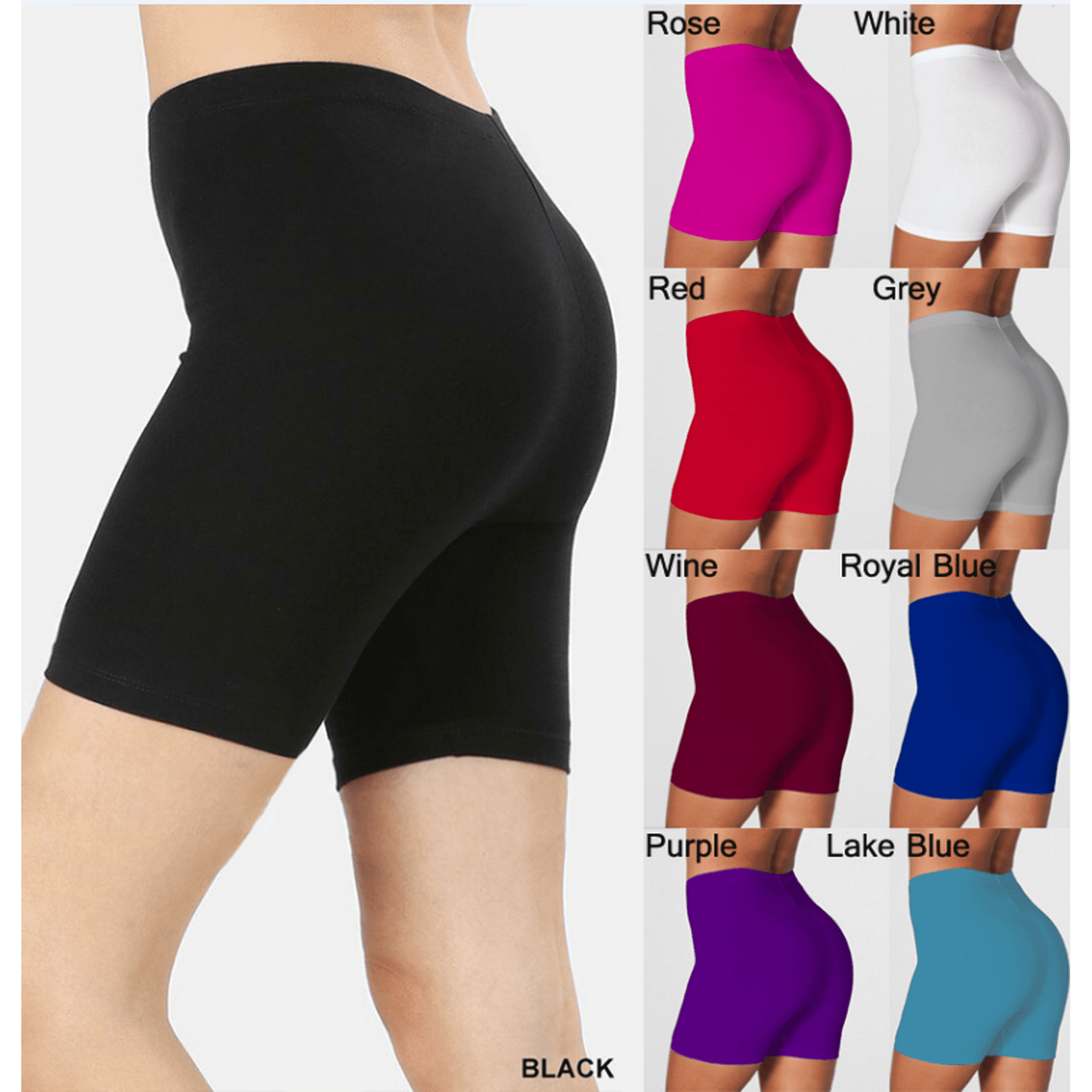 thick cotton biker shorts