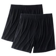 thumbnail image 1 of Womens Biker Shorts Women's Sleep Shorts Summer 2pc Solid Color Elastic Waist Thin Shorts Home Pants Sports Wear Black L, 1 of 2