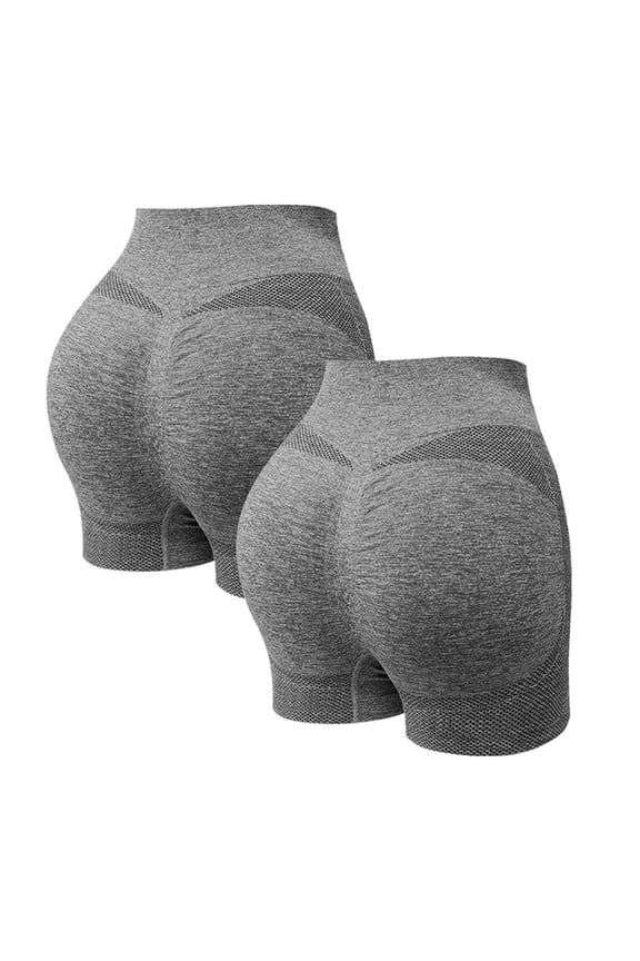 Womens Biker Shorts Womens High Waist Yoga Shorts Scrunch Butt Lifting Workout Shorts Running Gym Biker Shorts For Womens Athletic Seamless Summer Yoga Shorts For Women Grey M