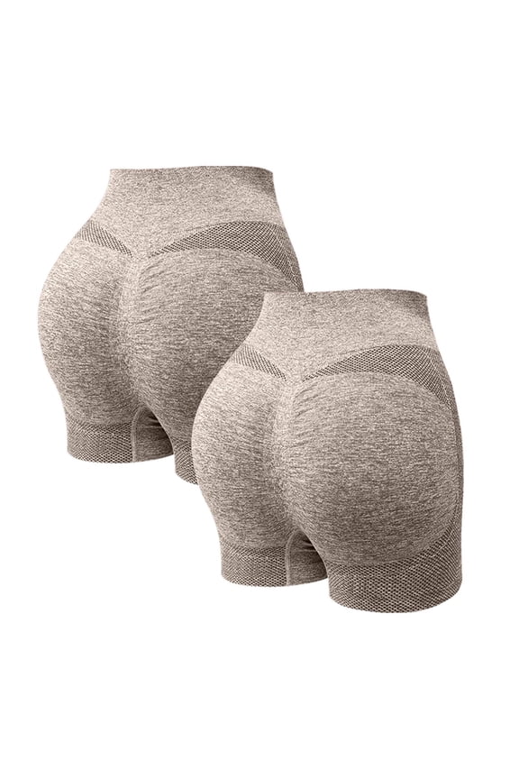 Womens Biker Shorts Womens High Waist Yoga Shorts Scrunch Butt Lifting Workout Shorts Running Gym Biker Shorts For Womens Athletic Seamless Summer Yoga Shorts For Women Khaki XXL