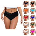 thumbnail image 1 of Womens Bikini Bottoms Ruched Front Swimsuit Bottom Tummy Control Bathing Suit Briefs High Waisted Swimwear, 1 of 5