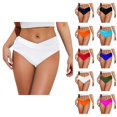 thumbnail image 1 of Womens Bikini Bottoms Ruched Front Swimsuit Bottom Tummy Control Bathing Suit Briefs High Waisted Swimwear, 1 of 5