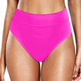 thumbnail image 1 of Womens Bikini Bottoms Tummy Control High Waisted Ruched Swim Bottom Full Coverage Swimsuits Bottoms Summer Beachwear, 1 of 4