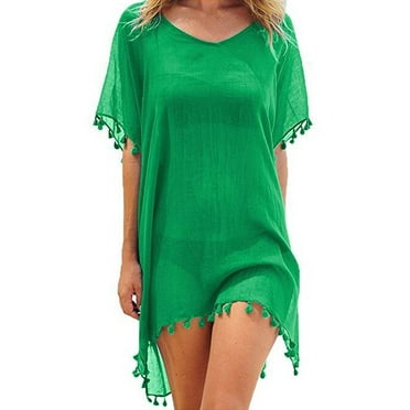 Womens Bikini Cover Up Dress Swim Beach Bathing Swimsuit Baggy Tunic Tops T-Shirt