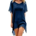 thumbnail image 1 of Womens Bikini Cover Up Dress Swim Beach Bathing Swimsuit Baggy Tunic Tops T-Shirt, 1 of 5