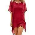 thumbnail image 1 of Womens Bikini Cover Up Dress Swim Beach Bathing Swimsuit Baggy Tunic Tops T-Shirt, 1 of 5