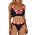 thumbnail image 1 of Womens Bikini Sets Triangle Sexy Swimsuit Color Block String Two Piece Bathing Suit 2025, 1 of 2
