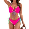 thumbnail image 1 of Womens Bikini Sets Two Piece Swimsuit 2025 Curvy Cutout String Bathing Suit, 1 of 12