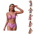 thumbnail image 1 of Womens Bikini Swimsuit Deep V High Waist Two Piece Swimwear Tummy Control Bathing Suit Beach Vacation, 1 of 8