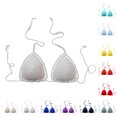 thumbnail image 1 of Womens Bikini Top X Back Self Tie Supportive Bathing Suit Top Athletic Swimwear Top Only, 1 of 4