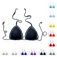 thumbnail image 1 of Womens Bikini Top X Back Self Tie Supportive Bathing Suit Top Minimalist Swimwear Swim Top Only, 1 of 4