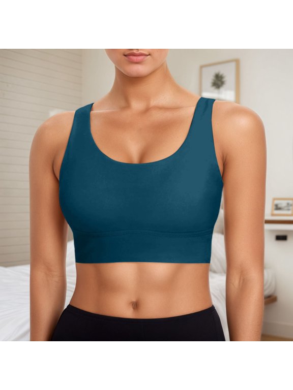 Womens Bikini Tops Sports Bra Bikini Top Swim Bra Athletic Swim Top Neck Top Push Up Bathing Suit S