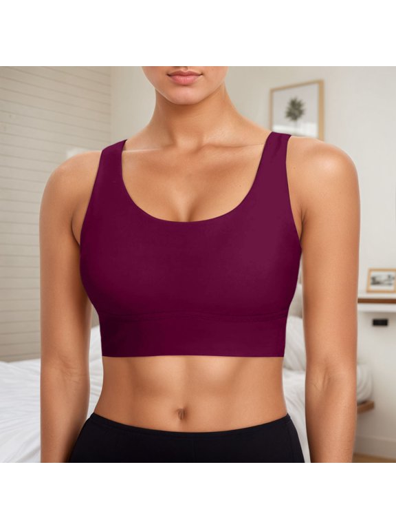 Womens Bikini Tops Sports Bra Bikini Top Swim Bra Athletic Swim Top Neck Top Push Up Bathing Suit S
