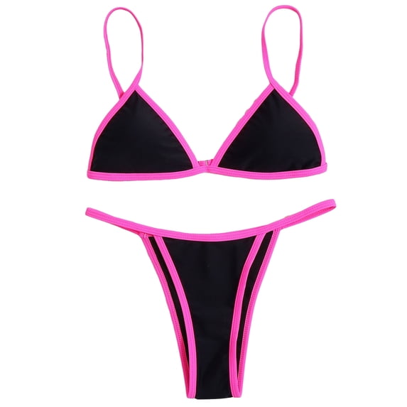 Womens Bikini Two Piece Bathing Suits for Women Women Swimwear Bikinis Soild Swimsuit Ladies Shorts Halter Two Piece Swimwears Tankinis Set